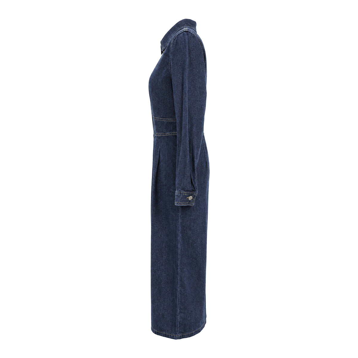 Wide-Leg Zip Pocket Long-Sleeve Jumpsuit