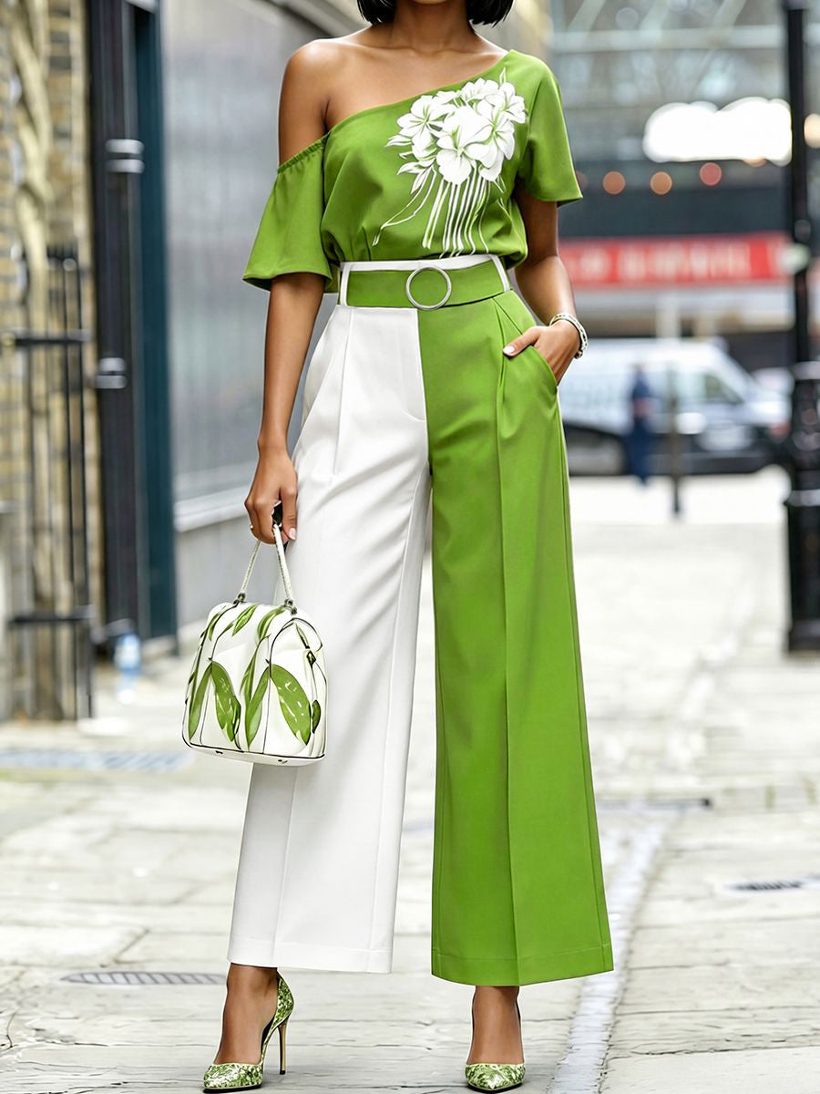 High-Waist Pleated Belted Pocket Belt