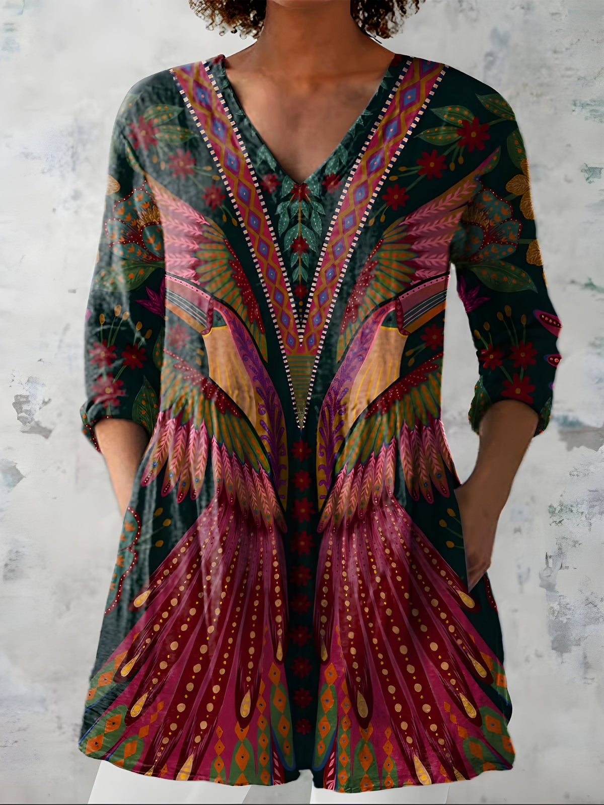 Jayla | Long V-Neck Blouse