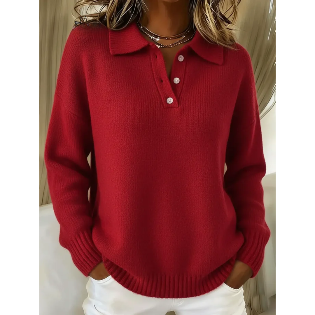 Avianna | Collared Button Knit Sweater