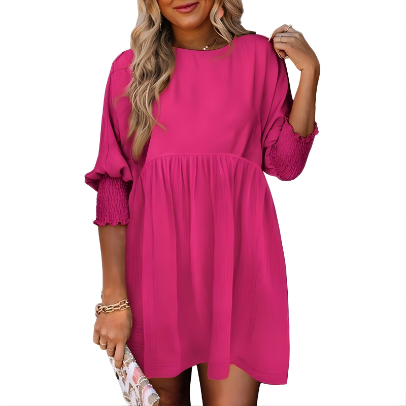 Dorothy | Crew Neck Loose Fit Mini Dress