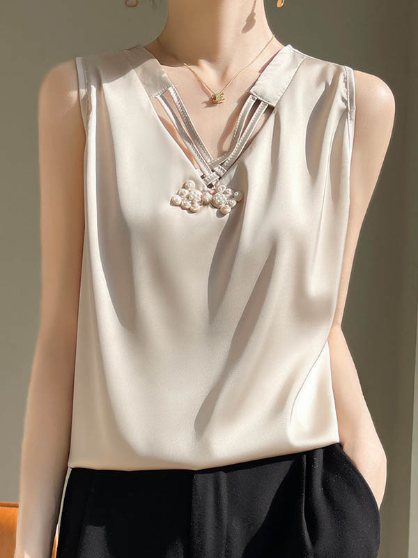 Plus Size V-Neck Relaxed Vest