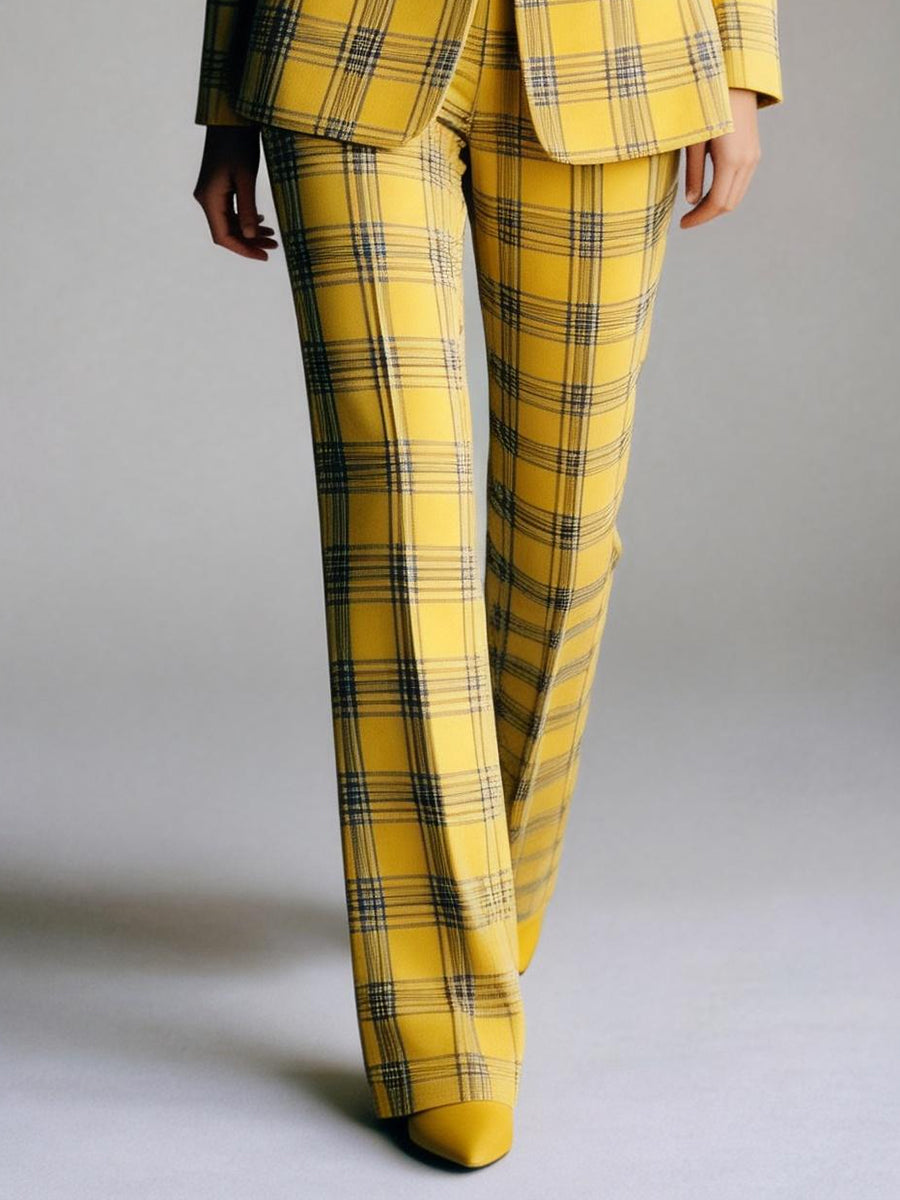Checked Relaxed Contrast Blazer