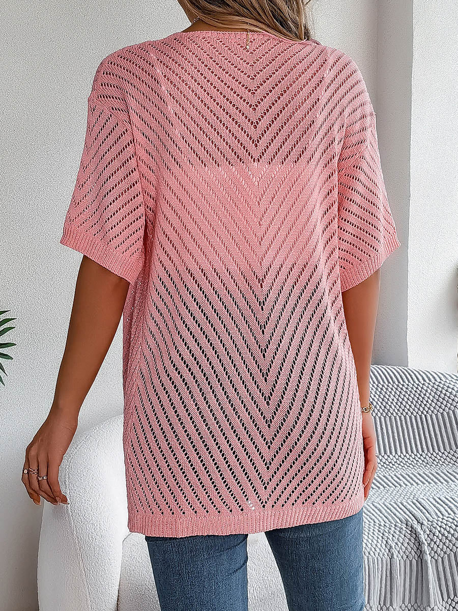 Cut-Out Relaxed Cardigan