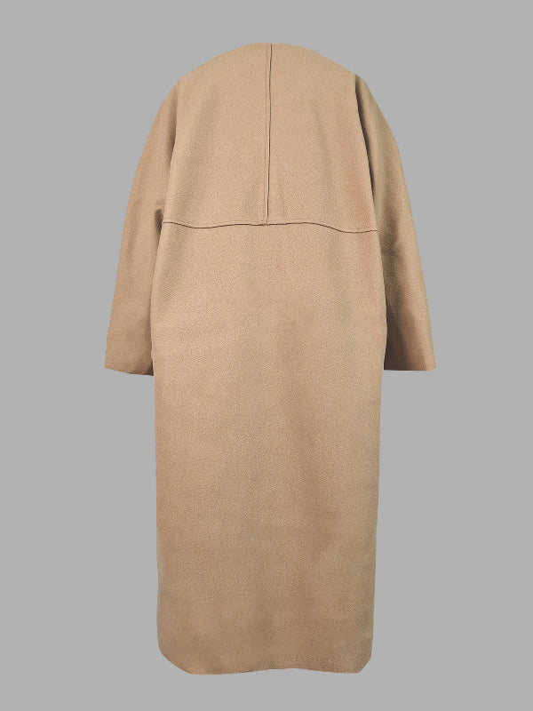 Long-Sleeve Relaxed Coat