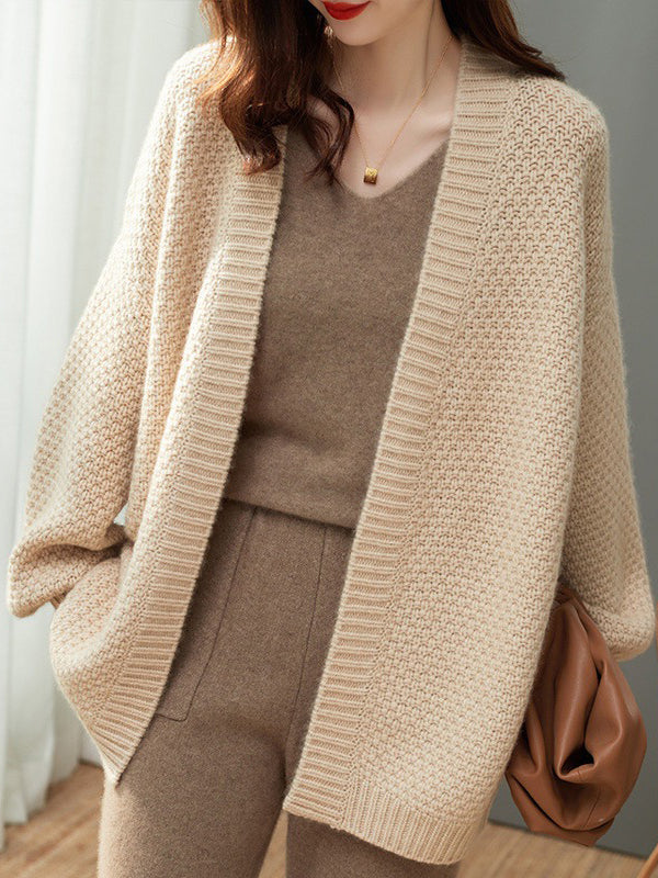 Long-Sleeve Relaxed Cardigan