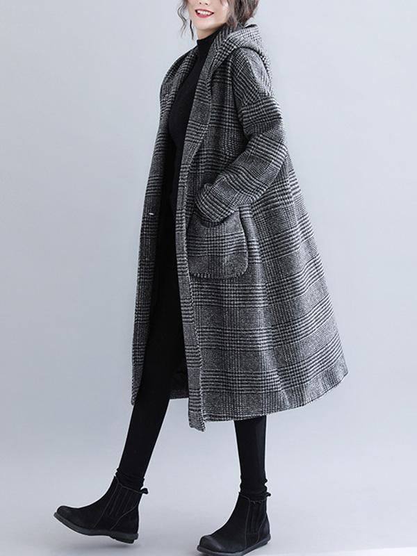 Checked Relaxed Coat