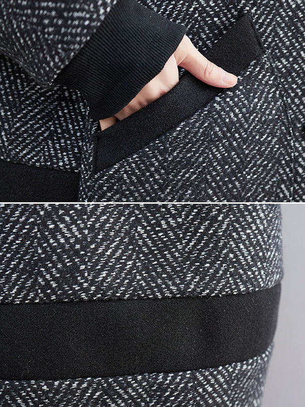 Hooded Long-Sleeve Relaxed Jacket