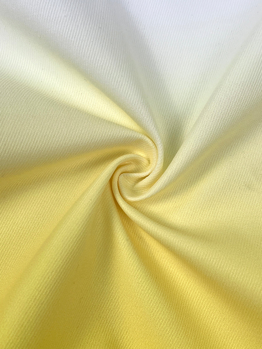 Gradient Button-Detail Zip Long-Sleeve Jacket