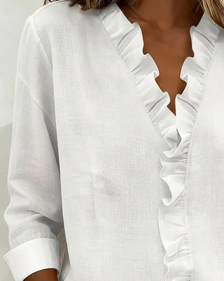 Lottie | Ruffle V-Neck Blouse