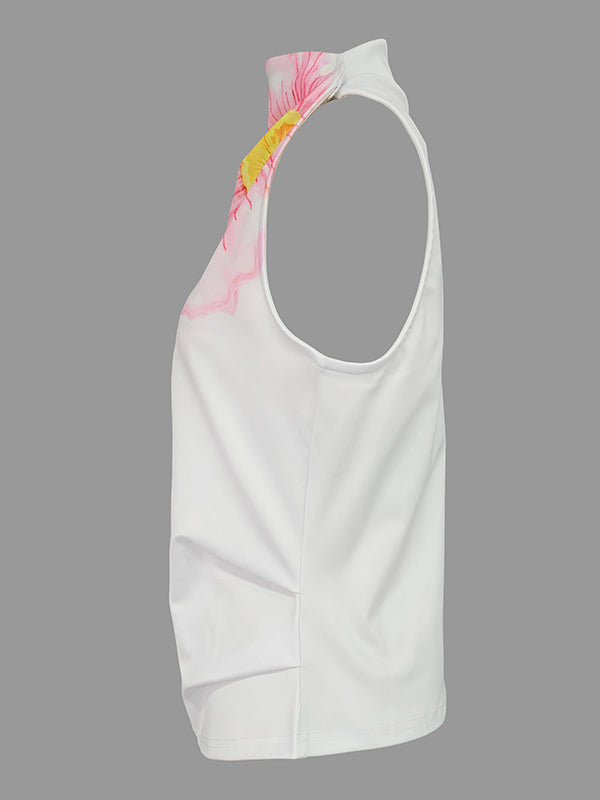 Floral Sleeveless Relaxed Vest