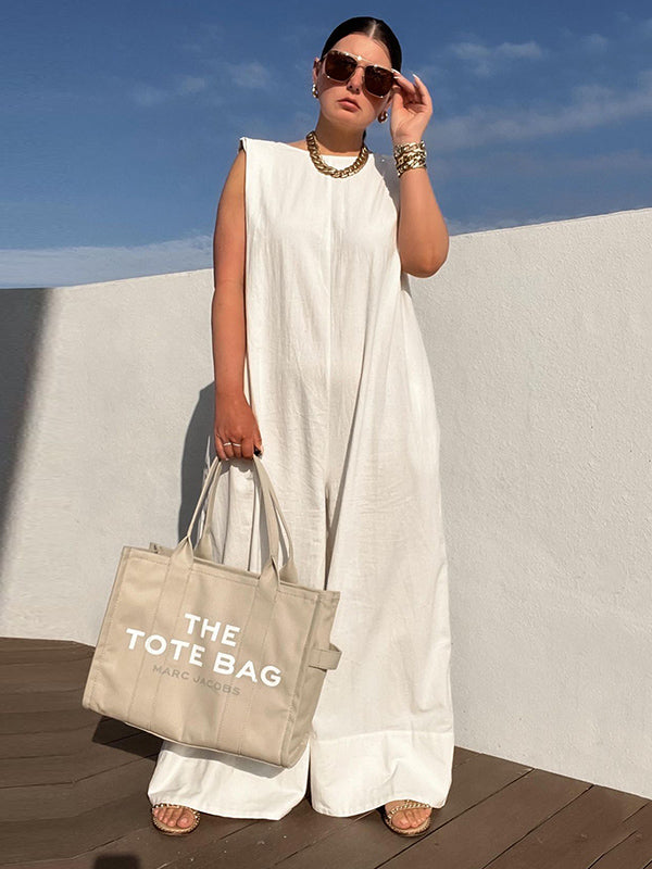 Wide-Leg Sleeveless Jumpsuit