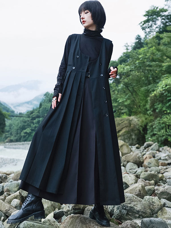 Pleated A-Line Empire Skirt