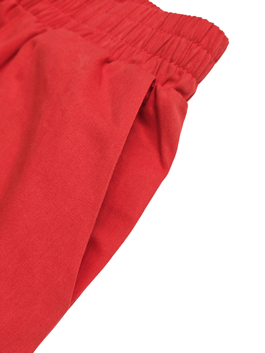 High-Waist Pocket Elastic Relaxed Pants