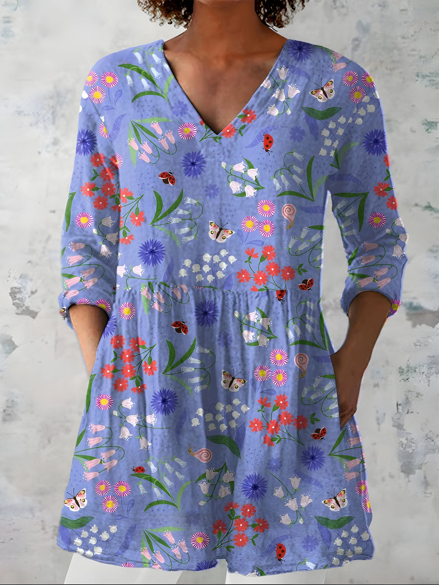 Josie | Long V-Neck Blouse