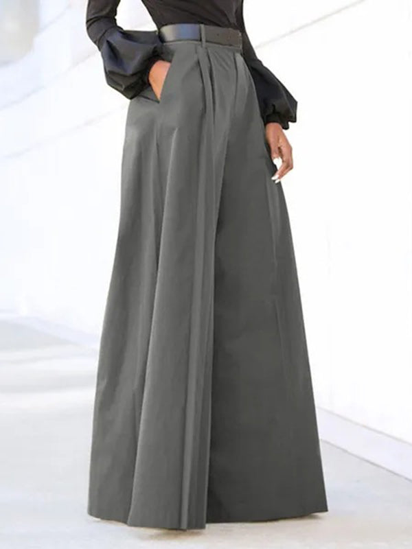 High-Waist Pleated Relaxed Pants