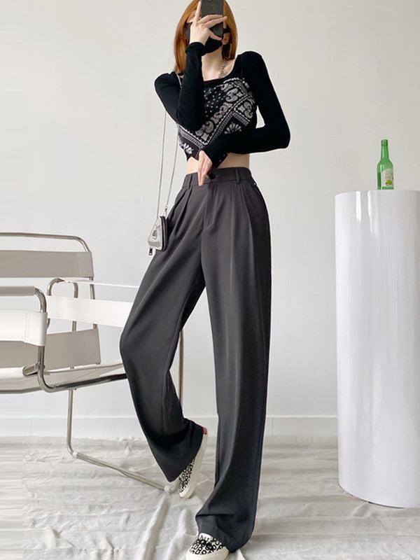 Wide-Leg High-Waist Pants
