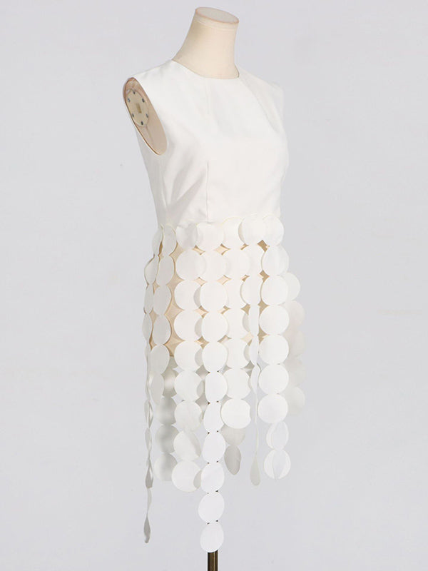Round-Neck Fringe Sleeveless Vest