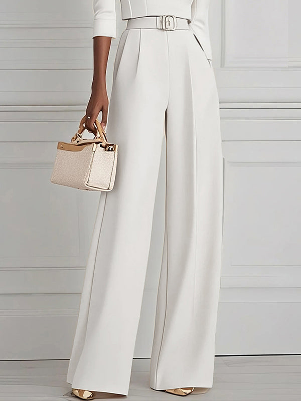 High-Waist Pleated Pants