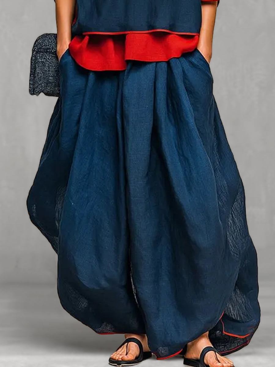 Wide-Leg Pocket Relaxed Pants