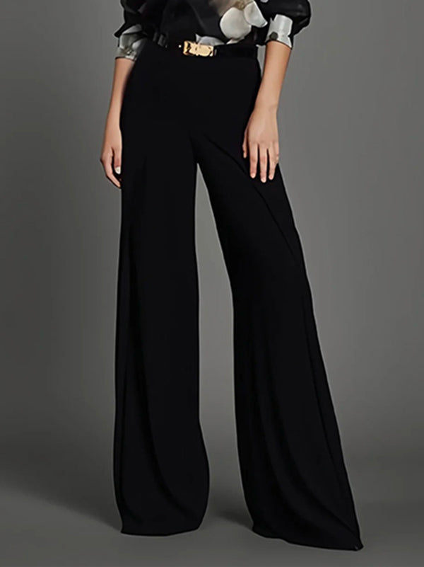 Wide-Leg High-Waist Relaxed Pants