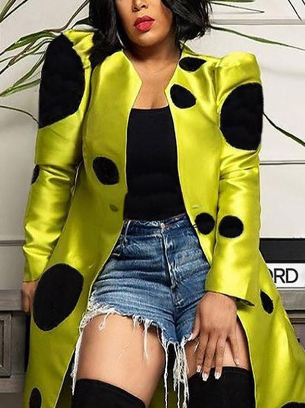 Round-Neck Pleated Long-Sleeve Relaxed Jacket