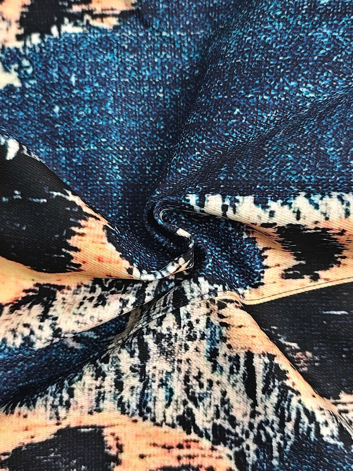 Leopard Print Wide-Leg High-Waist Button-Detail Pants