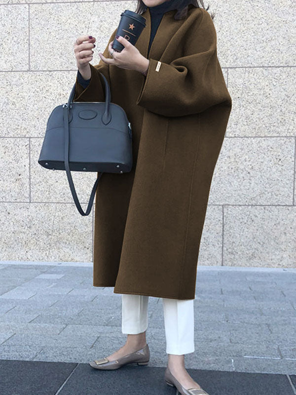 Long-Sleeve Relaxed Coat