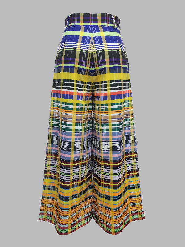 Printed Wide-Leg Relaxed Pants