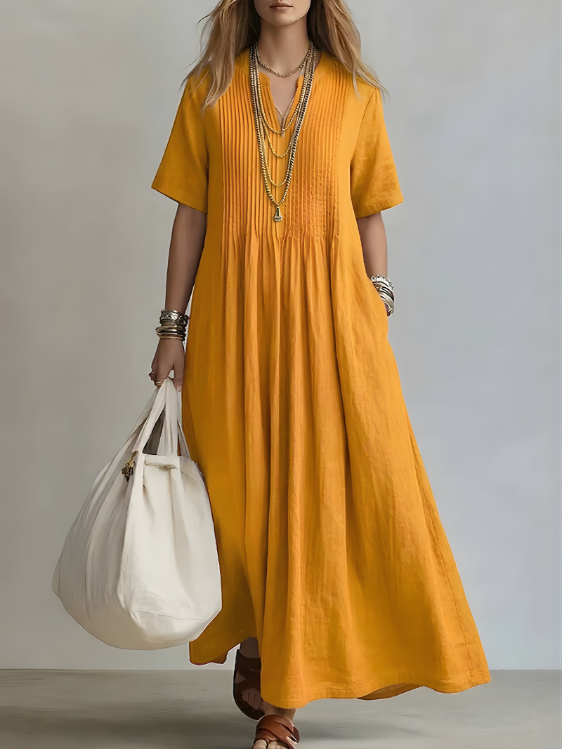 Genesis | Flowing V-Neck Maxi Dress