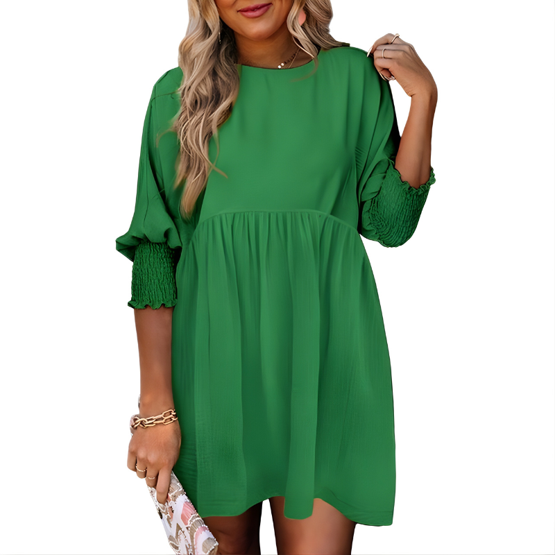 Dorothy | Crew Neck Loose Fit Mini Dress