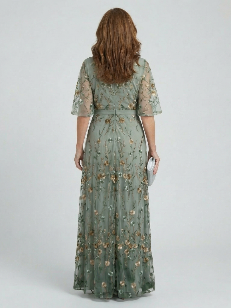 Gemma | Floral V-Neck Flow Maxi Dress