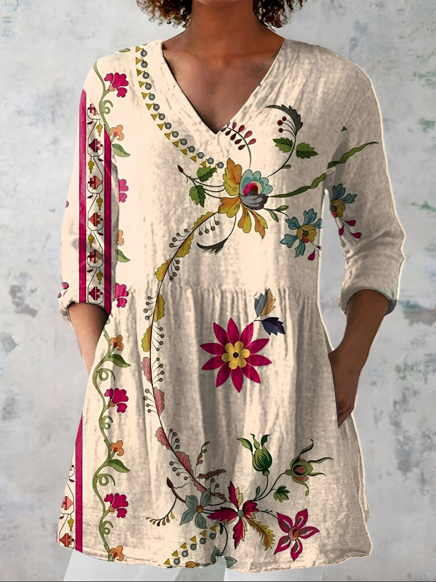 Lottie | Long V-Neck Blouse