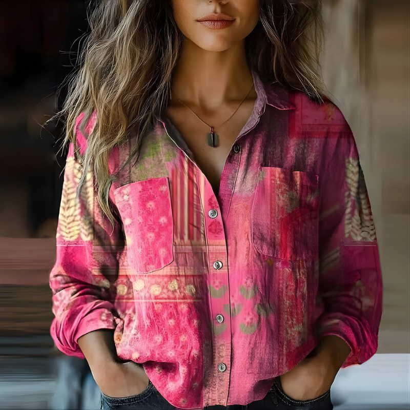 Natalie | Printed Vintage Blouse