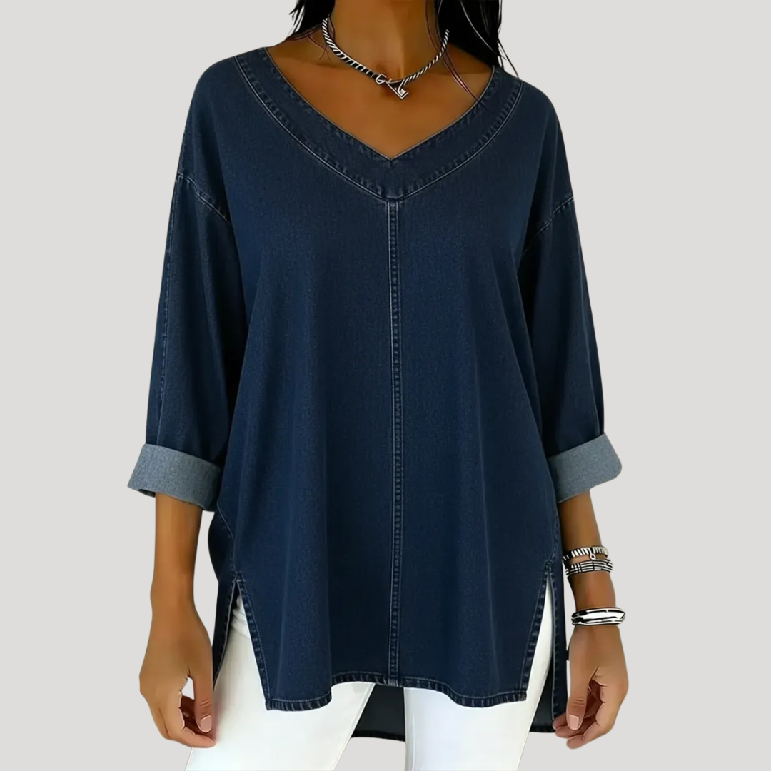 Selena | Vintage Oversized Denim Top