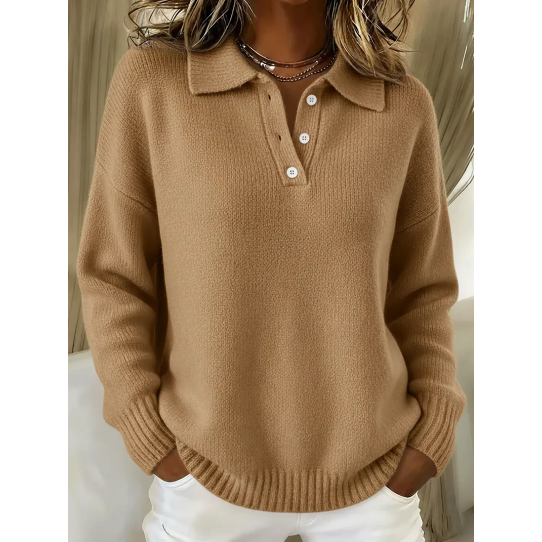 Avianna | Collared Button Knit Sweater