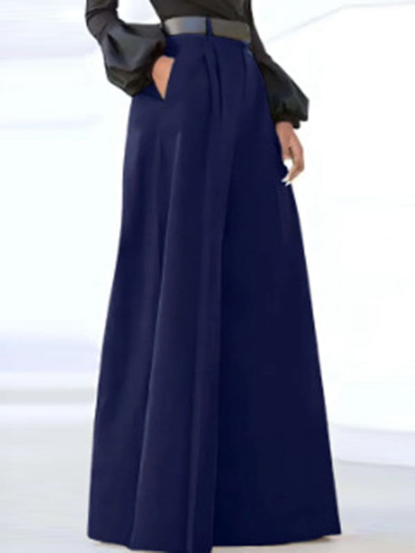 High-Waist Pleated Relaxed Pants