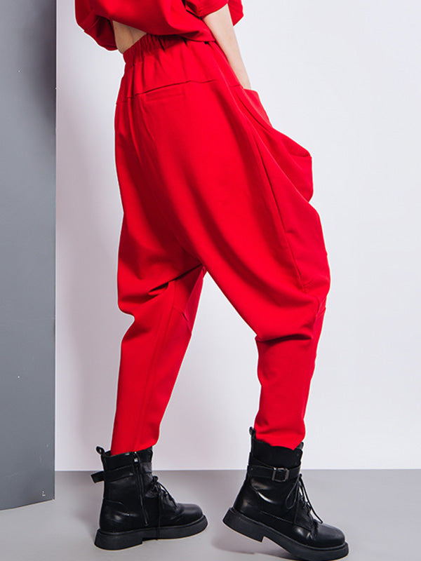 High-Waist Harem Relaxed Pants