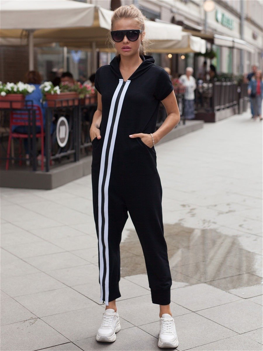 Hooded Zip Jumpsuit