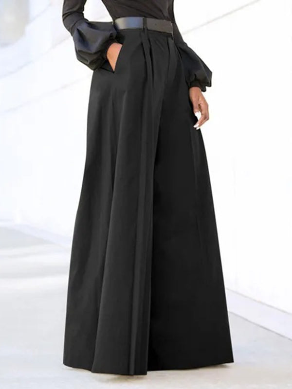 High-Waist Pleated Relaxed Pants