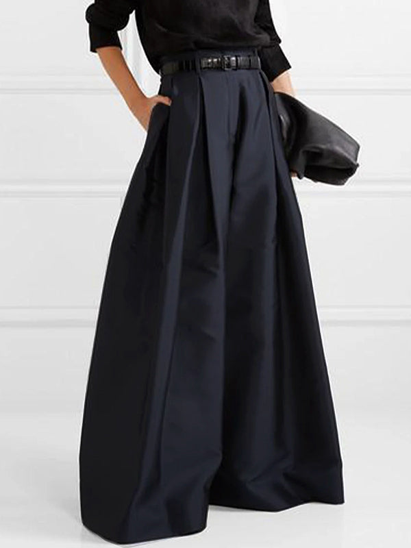 Wide-Leg Pleated Pants