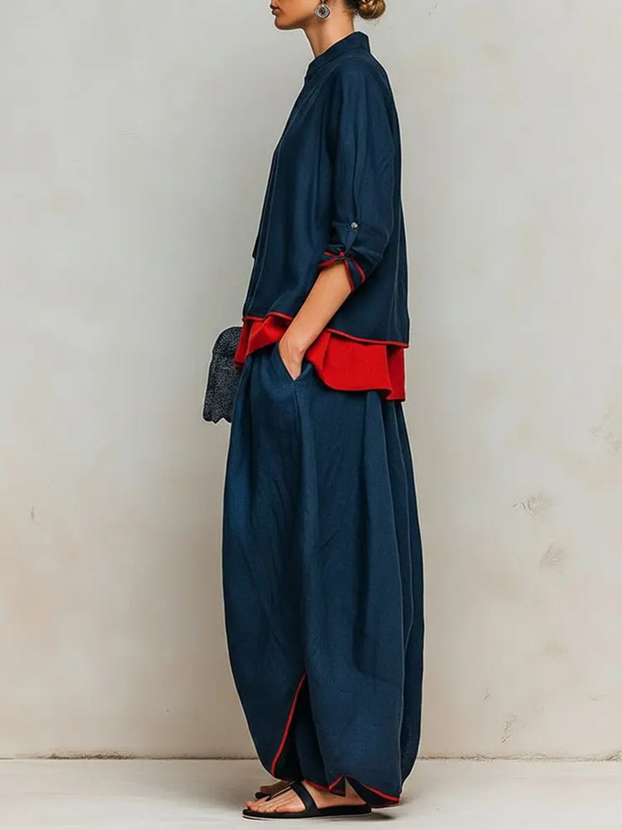 Wide-Leg Pocket Relaxed Pants