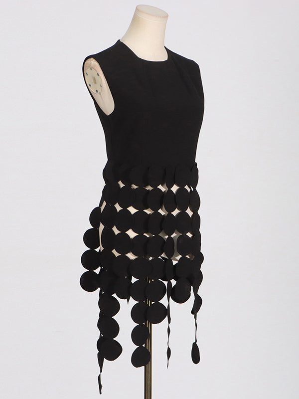 Round-Neck Fringe Sleeveless Vest