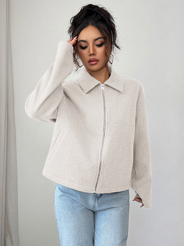 Zip Long-Sleeve Relaxed Jacket