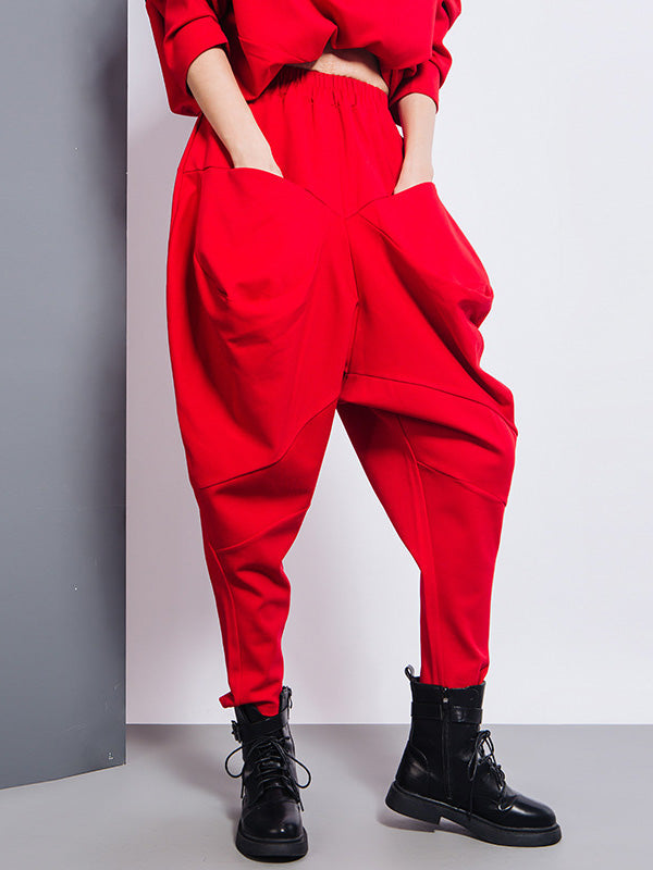High-Waist Harem Relaxed Pants