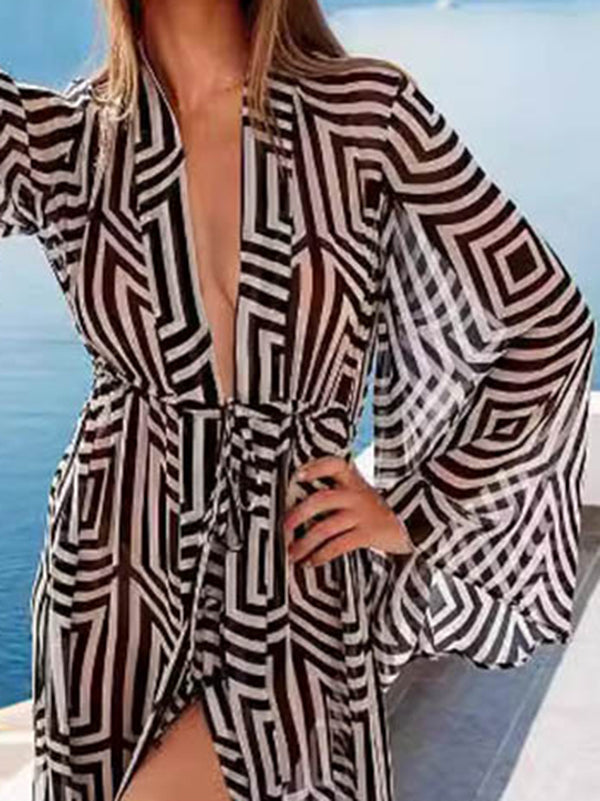Lace V-Neck Relaxed Cover-Up