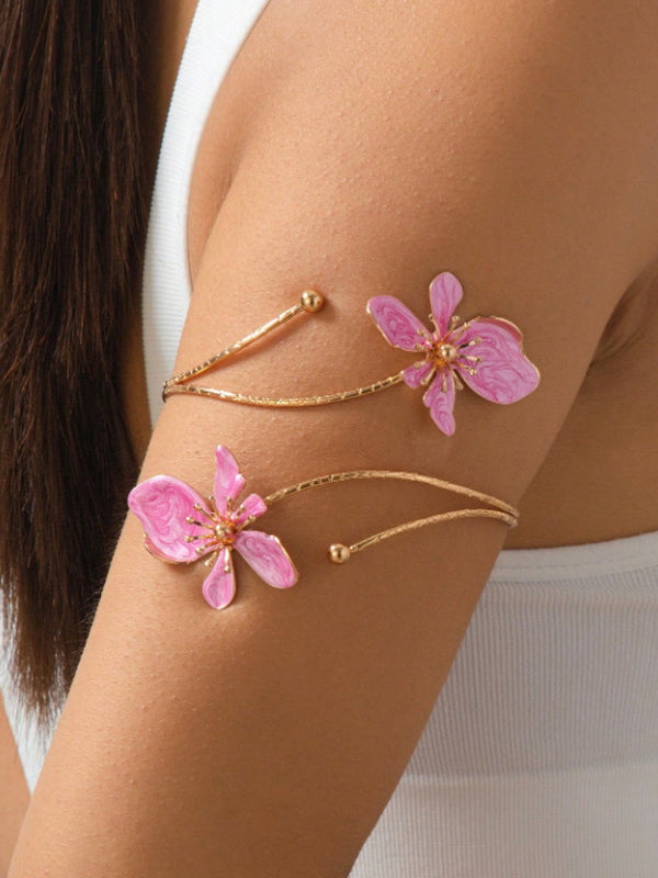 Adjustable Floral Cut-Out Armlet