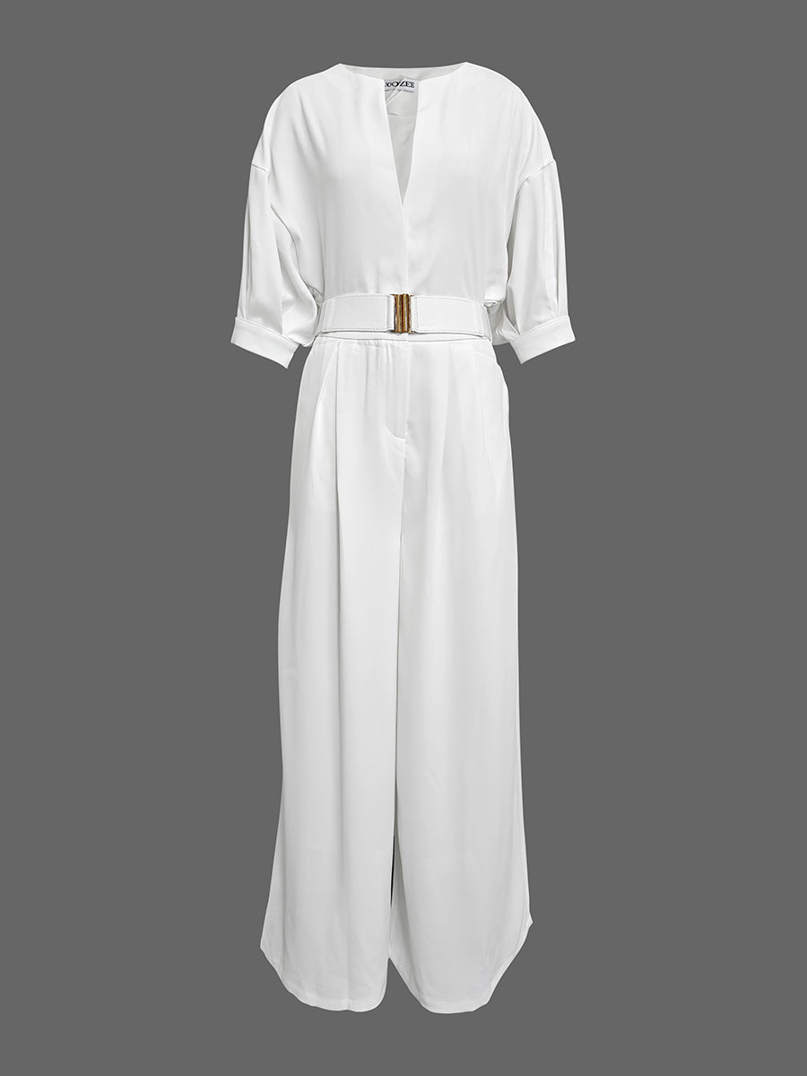 V-Neck Relaxed Belt
