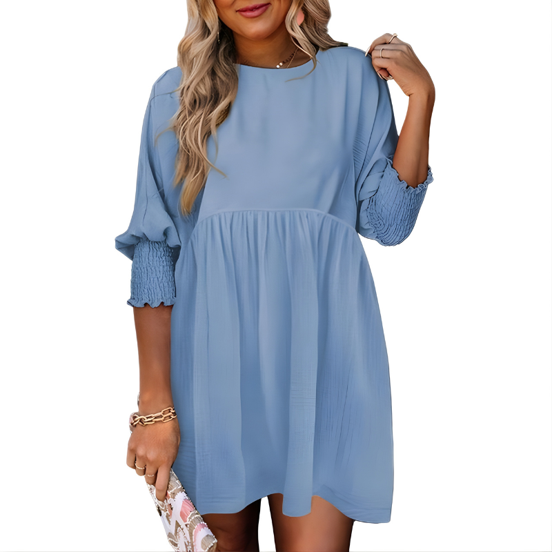 Dorothy | Crew Neck Loose Fit Mini Dress
