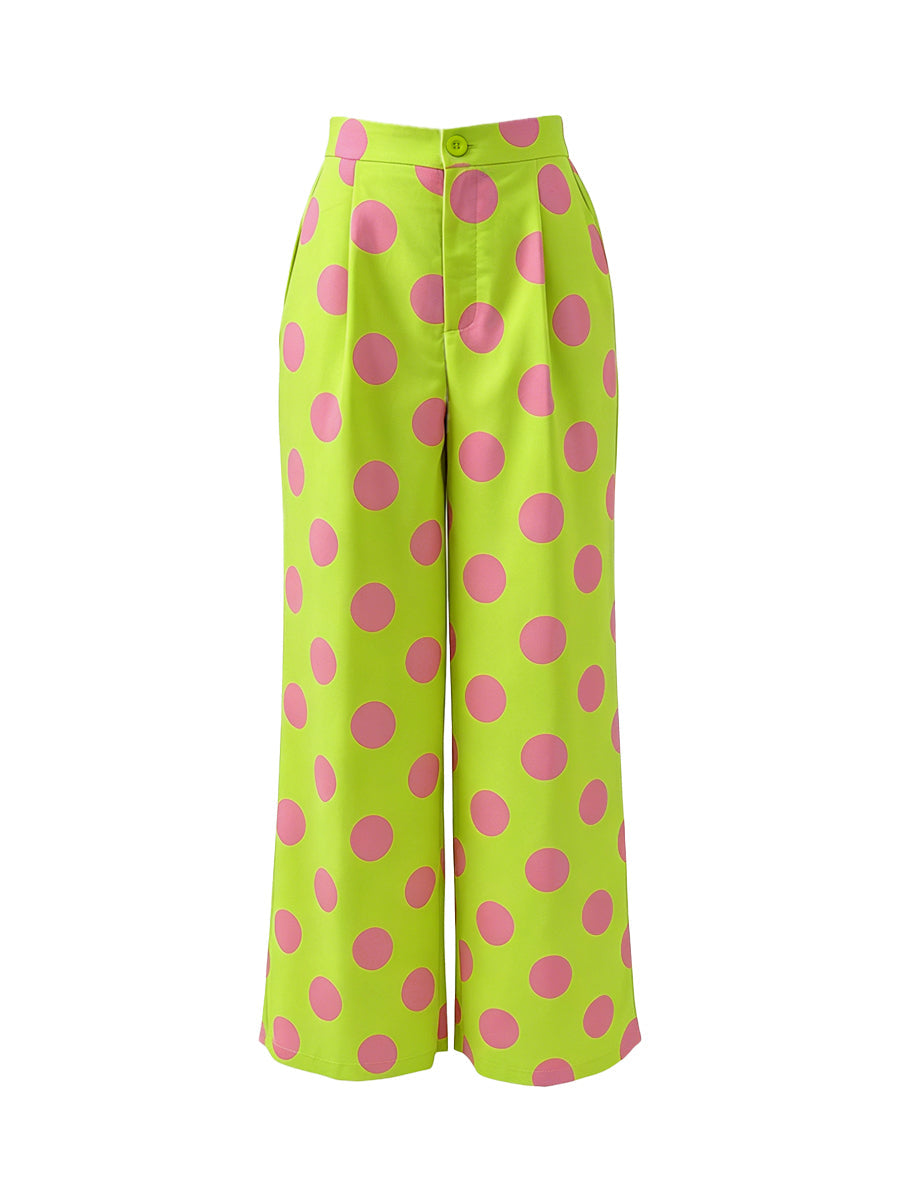 Wide-Leg Button-Detail Pocket Relaxed Pants